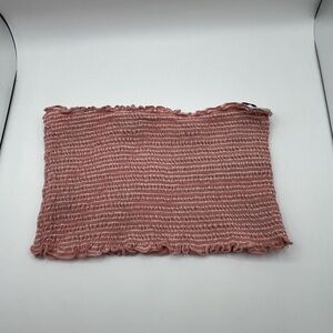 Pink Smocked Tube Top